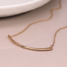 Golden Swoop Bar Necklace by Peace of Mind